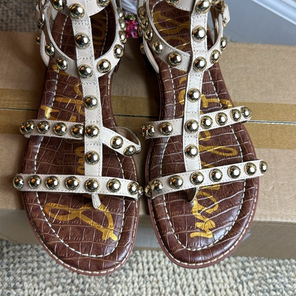 Sam Edelman • Women’s Estella Studded Gladiator Sandal • Size 8.5 • Sandshell • - Picture 12 of 17